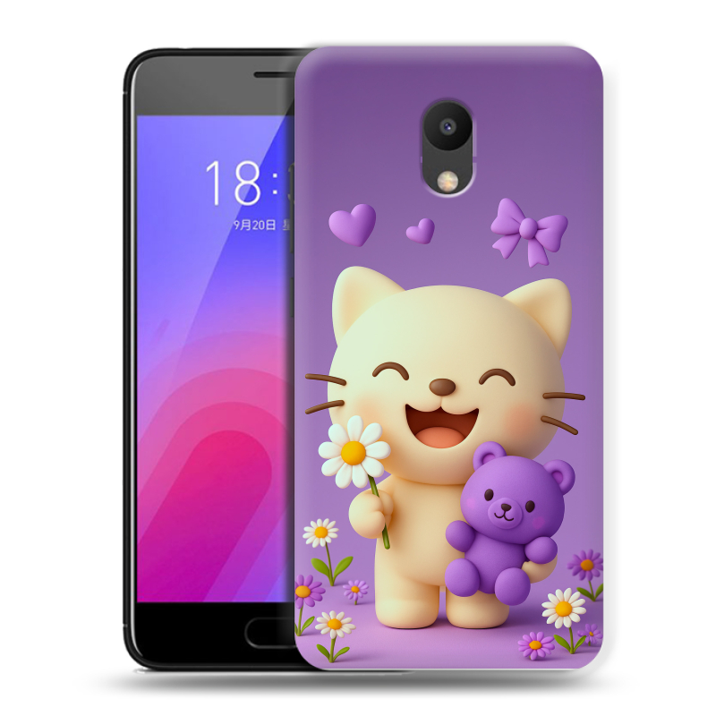 Пластиковый чехол на Meizu M6 с принтом для девочек Пластиковый чехол на Meizu M6 с принтом для девочек