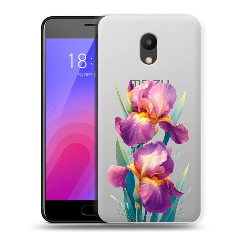 Пластиковый чехол на Meizu M6 с принтом Цветы орхидеи Пластиковый чехол на Meizu M6 с принтом Цветы орхидеи
