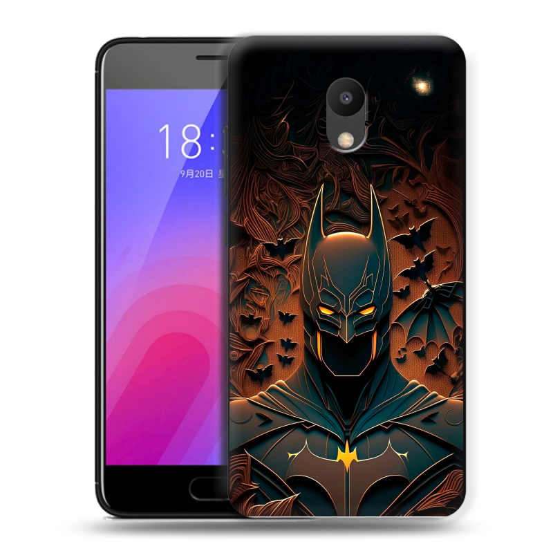 Пластиковый чехол на Meizu M6 с принтом Batman Бэтмен Пластиковый чехол на Meizu M6 с принтом Batman Бэтмен