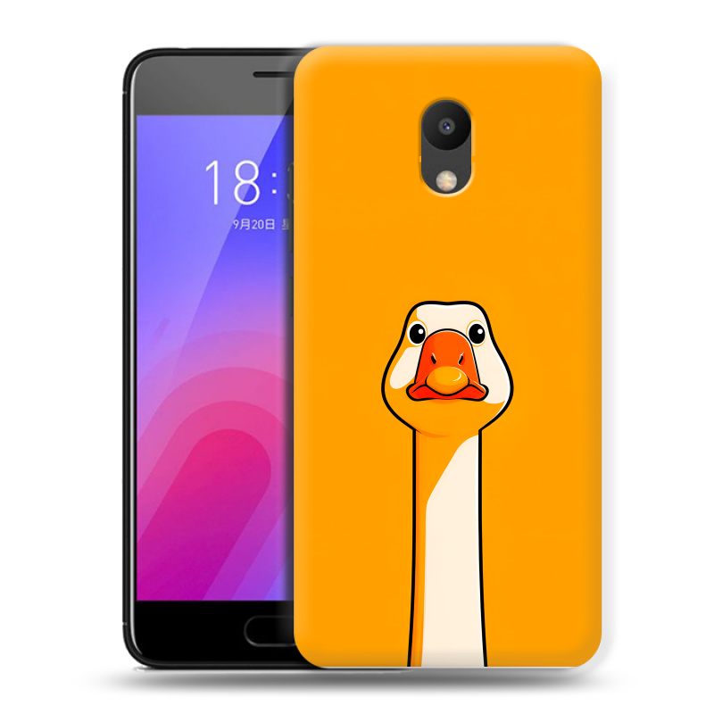 Пластиковый чехол на Meizu M6 с принтом Смешная утка Пластиковый чехол на Meizu M6 с принтом Смешная утка