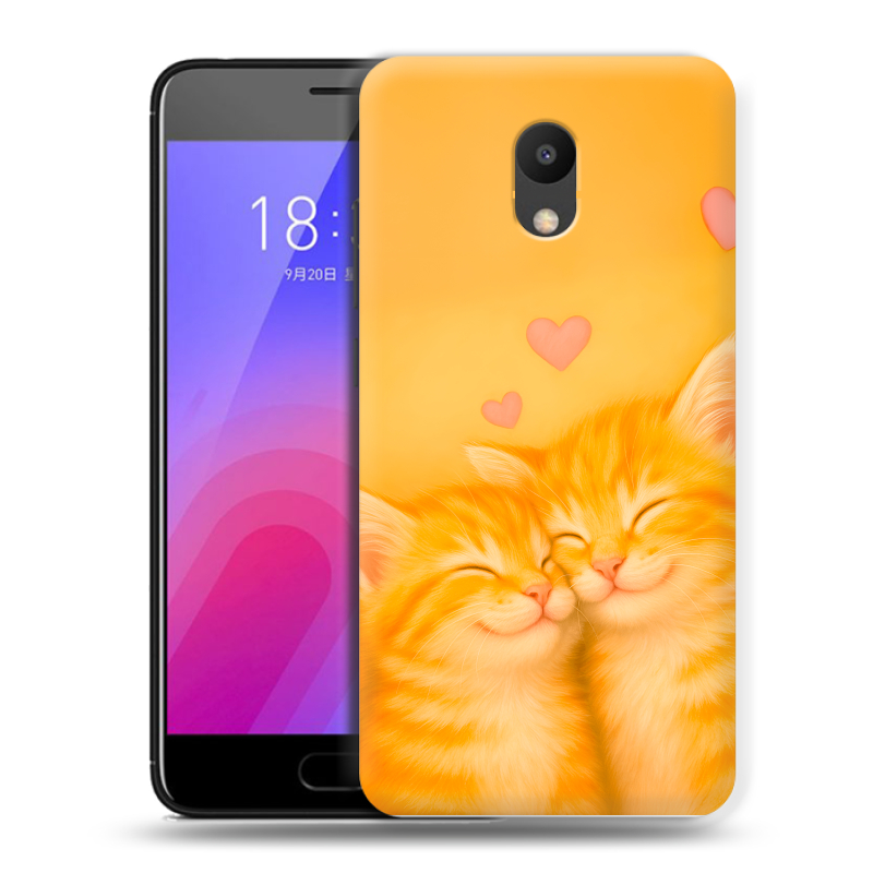 Пластиковый чехол на Meizu M6 с принтом Милые котята Пластиковый чехол на Meizu M6 с принтом Милые котята