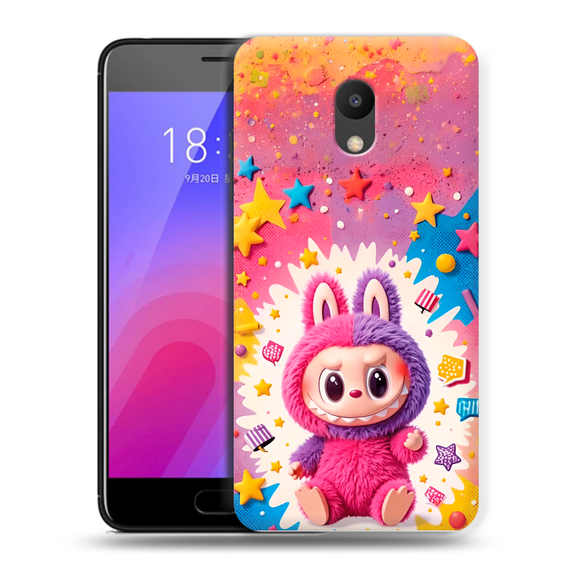 Пластиковый чехол на Meizu M6 с принтом Labubu Лабубу Пластиковый чехол на Meizu M6 с принтом Labubu Лабубу