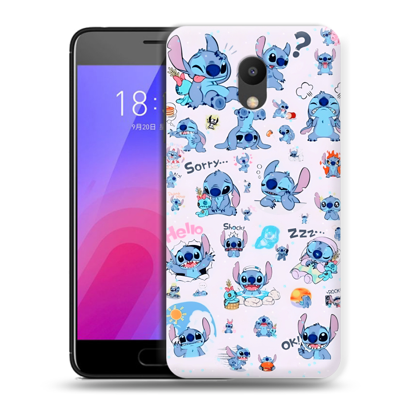 Пластиковый чехол на Meizu M6 с принтом Лило и Стич Пластиковый чехол на Meizu M6 с принтом Лило и Стич