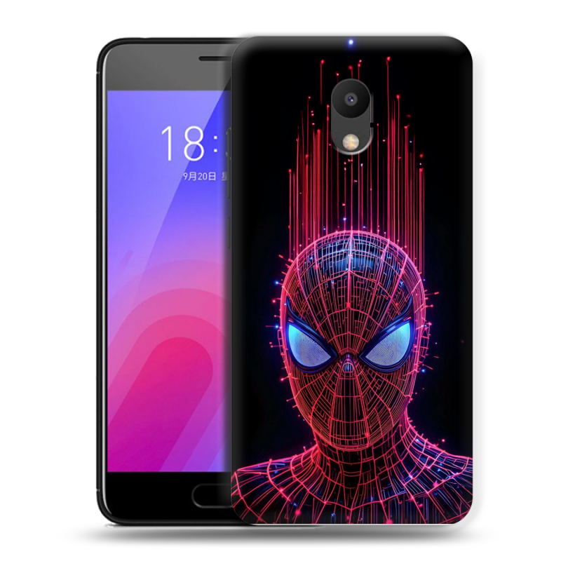 Пластиковый чехол на Meizu M6 с принтом Spiderman Человек паук Пластиковый чехол на Meizu M6 с принтом Spiderman Человек паук