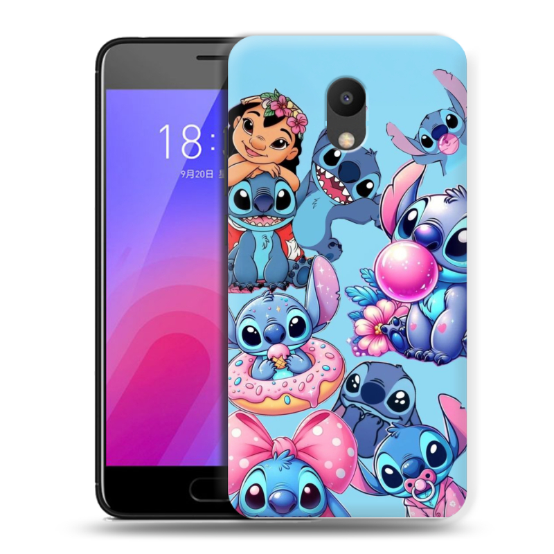 Пластиковый чехол на Meizu M6 с принтом Лило и Стич Пластиковый чехол на Meizu M6 с принтом Лило и Стич