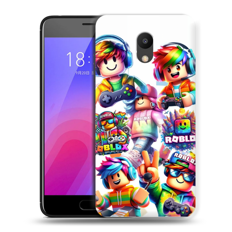 Пластиковый чехол на Meizu M6 с принтом Roblox Роблокс Пластиковый чехол на Meizu M6 с принтом Roblox Роблокс