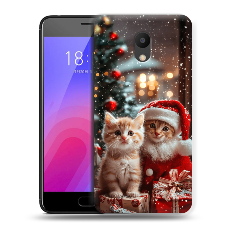 Пластиковый чехол на Meizu M6 с принтом Новый год Пластиковый чехол на Meizu M6 с принтом Новый год