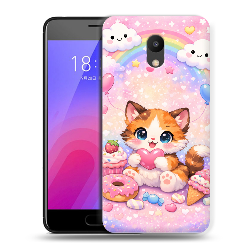 Пластиковый чехол на Meizu M6 с принтом для девочек Пластиковый чехол на Meizu M6 с принтом для девочек