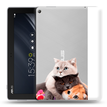 Силиконовый чехол на планшета ASUS ZenPad 10 Z301ML с принтом Кошки Силиконовый чехол на планшета ASUS ZenPad 10 Z301ML с принтом Кошки