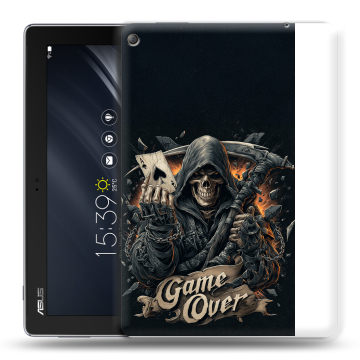Силиконовый чехол на планшета ASUS ZenPad 10 Z301ML с принтом Скелет карты Силиконовый чехол на планшета ASUS ZenPad 10 Z301ML с принтом Скелет карты