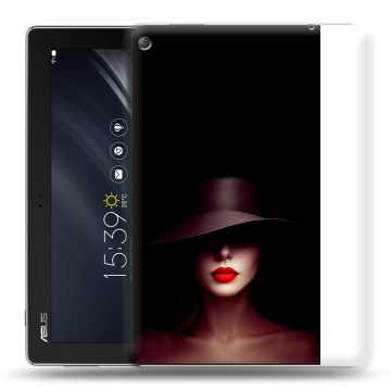 Силиконовый чехол на ASUS ZenPad 10 Z301ML с принтом Девушка в шляпе