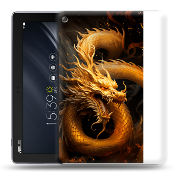 Силиконовый чехол на ASUS ZenPad 10 Z301ML с принтом Золотой дракон