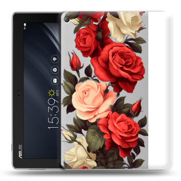 Силиконовый чехол на ASUS ZenPad 10 Z301ML с принтом Розы
