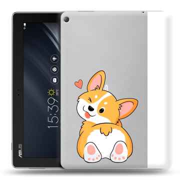 Силиконовый чехол на ASUS ZenPad 10 Z301ML с принтом Корги