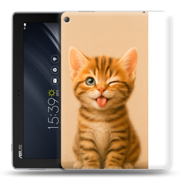 Силиконовый чехол на ASUS ZenPad 10 Z301ML с принтом котенок