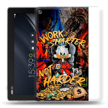 Силиконовый чехол на ASUS ZenPad 10 Z301ML с принтом Дональд Дак Деньги