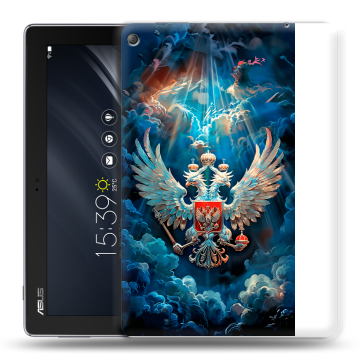 Силиконовый чехол на ASUS ZenPad 10 Z301ML с принтом Герб флаг России