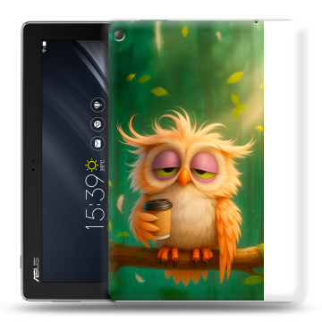 Силиконовый чехол на ASUS ZenPad 10 Z301ML с принтом сова