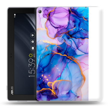 Силиконовый чехол на ASUS ZenPad 10 Z301ML с принтом синий мрамор