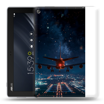Силиконовый чехол на ASUS ZenPad 10 Z301ML с принтом самолет