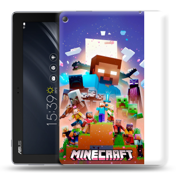 Силиконовый чехол на ASUS ZenPad 10 Z301ML с принтом Майнкрафт Minecraft