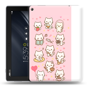 Силиконовый чехол на ASUS ZenPad 10 Z301ML с принтом Hello Kitty Хелоу Кити