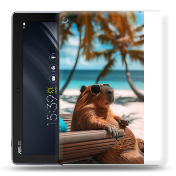 Силиконовый чехол на ASUS ZenPad 10 Z301ML с принтом Капибара