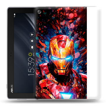 Силиконовый чехол на ASUS ZenPad 10 Z301ML с принтом Железный человек Ironman