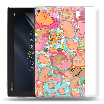 Силиконовый чехол на ASUS ZenPad 10 Z301ML с принтом капибары