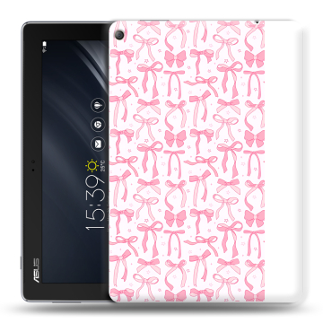 Силиконовый чехол на ASUS ZenPad 10 Z301ML с принтом Розовые бантики Силиконовый чехол на ASUS ZenPad 10 Z301ML с принтом Розовые бантики