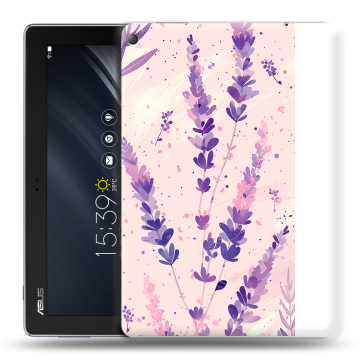 Силиконовый чехол на ASUS ZenPad 10 Z301ML с принтом цветы лаванда