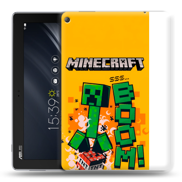 Силиконовый чехол на ASUS ZenPad 10 Z301ML с принтом Майнкрафт Minecraft