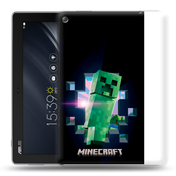 Силиконовый чехол на ASUS ZenPad 10 Z301ML с принтом Майнкрафт Minecraft