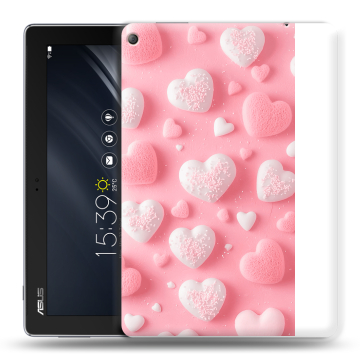 Силиконовый чехол на ASUS ZenPad 10 Z301ML с принтом Сердечки