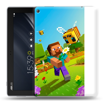 Силиконовый чехол на ASUS ZenPad 10 Z301ML с принтом Майнкрафт Minecraft