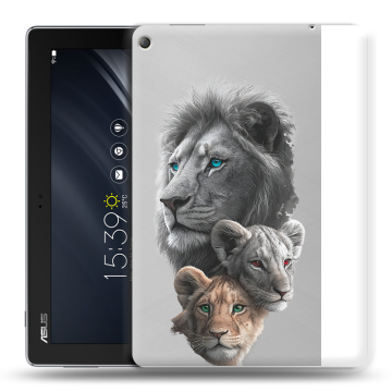 Силиконовый чехол на ASUS ZenPad 10 Z301ML с принтом Львы