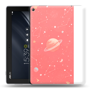 Силиконовый чехол на ASUS ZenPad 10 Z301ML с принтом Розовый космос
