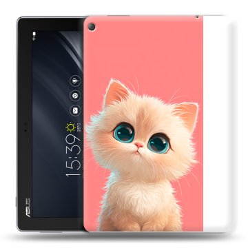 Силиконовый чехол на ASUS ZenPad 10 Z301ML с принтом Розовый котенок