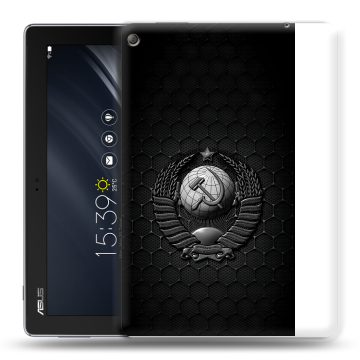 Силиконовый чехол на ASUS ZenPad 10 Z301ML с принтом Герб Флаг СССР