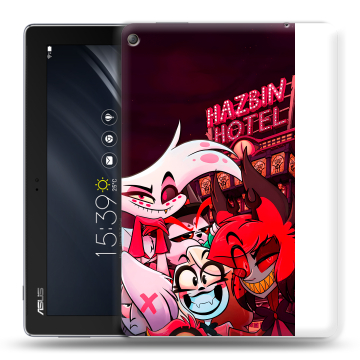 Силиконовый чехол на ASUS ZenPad 10 Z301ML с принтом Hazbin Hotel Отель Хазбин