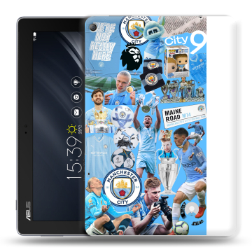 Силиконовый чехол на ASUS ZenPad 10 Z301ML с принтом Man City Манчестер Сити