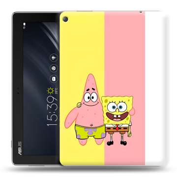 Силиконовый чехол на ASUS ZenPad 10 Z301ML с принтом Спанч боб Спанчбоб