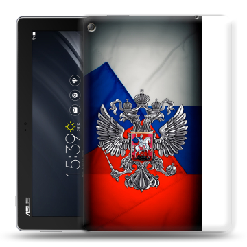 Силиконовый чехол на ASUS ZenPad 10 Z301ML с принтом Флаг России