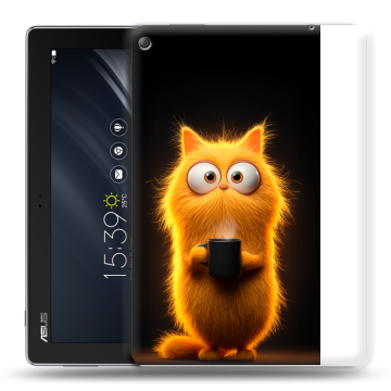 Силиконовый чехол на ASUS ZenPad 10 Z301ML с принтом Смешной кот