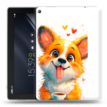Силиконовый чехол на ASUS ZenPad 10 Z301ML с принтом корги