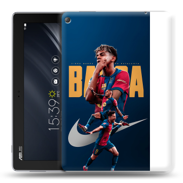 Силиконовый чехол на ASUS ZenPad 10 Z301ML с принтом Барселона Barca Yamal 