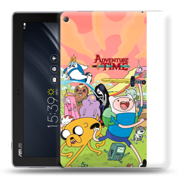 Силиконовый чехол на ASUS ZenPad 10 Z301ML с принтом Adventure time Время приключений