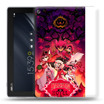 Силиконовый чехол на ASUS ZenPad 10 Z301ML с принтом Hazbin Hotel Отель Хазбин