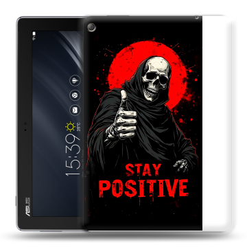 Силиконовый чехол на ASUS ZenPad 10 Z301ML с принтом смешной скелет