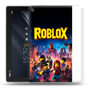 Силиконовый чехол на ASUS ZenPad 10 Z301ML с принтом Roblox Роблокс